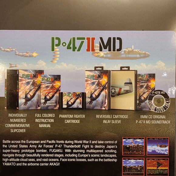 Game - P-47 II MD w/ soundtrack disc (NEW) - Genesis - Retro-bit - Picture 4 of 8